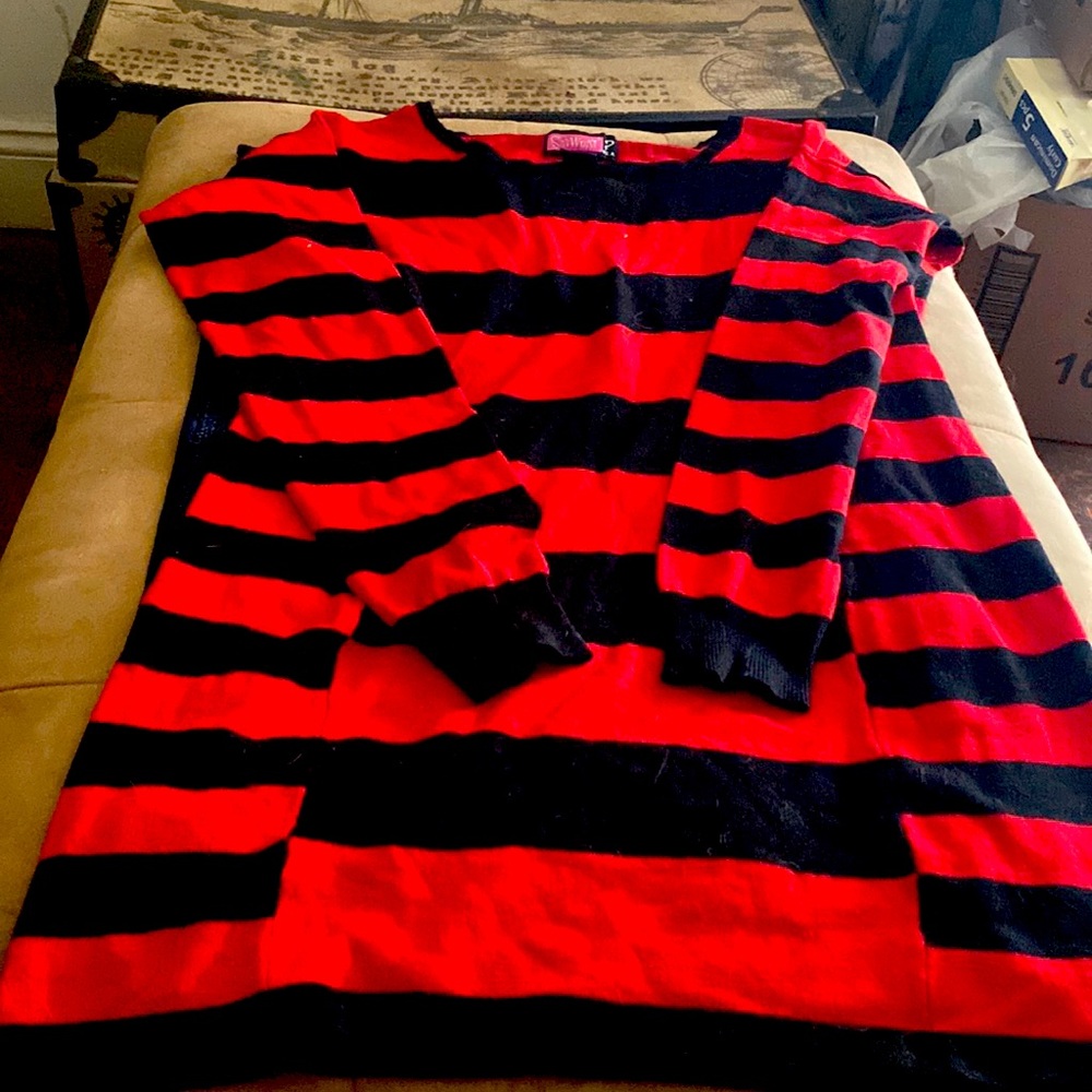 Red Black Sweater Dress